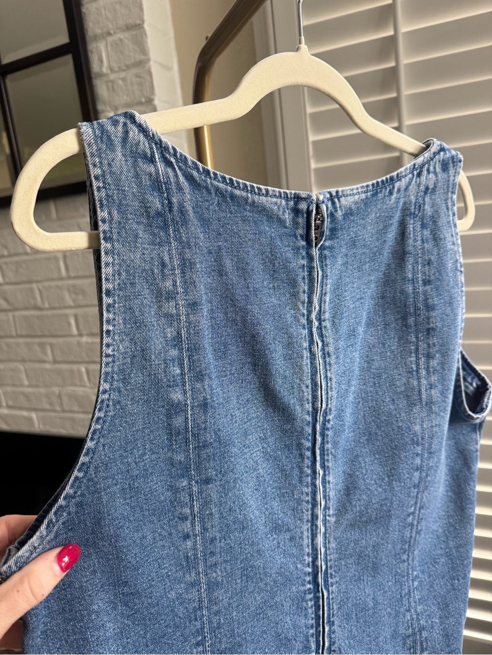 The A&F Mila Squareneck Denim Mini Dress - Picture 4 of 6